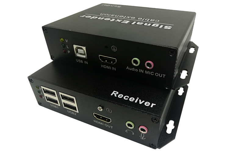 UVO-8HUAS(HDMI+USB2.0+Two Way Audio+Two Way RS232+IR)High Speed Fiber/Cat5e/Cat6 Extend 20KM