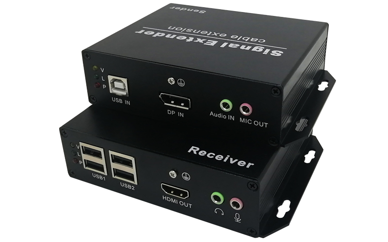 IPDH-120UAS(DP To HDMI+USB2.0+Two Way Audio+Two Way RS232+IR)High Speed Extender