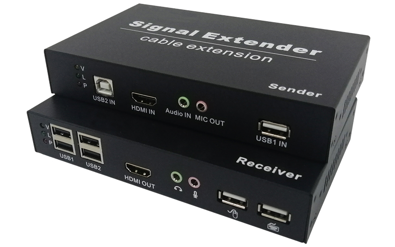 UVOK-3HUA(HDMI+USB+Two Way Audio+Remote switch/IR)High Speed Fiber Extend 20KM